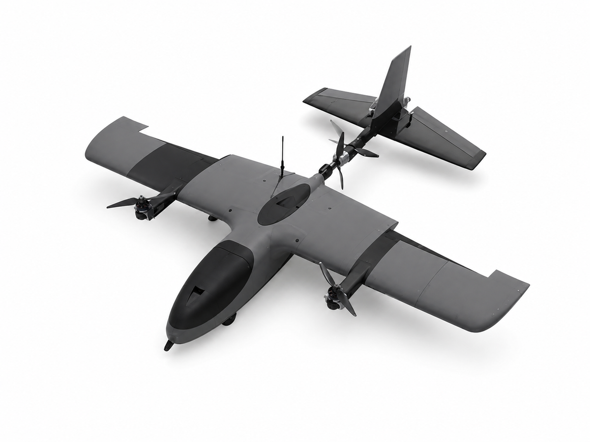 Professional VTOL UAV — 1.1 m Wingspan | Vertical Take-Off & Fixed-Wing Cruise